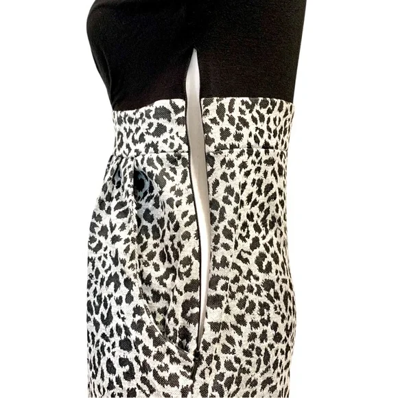 Crystal Candy | NWT Surplice Top Mini Dress with Pockets Black & Gray Size S - Picture 7 of 12